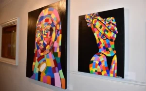 Paintings showcased in the exhibition 