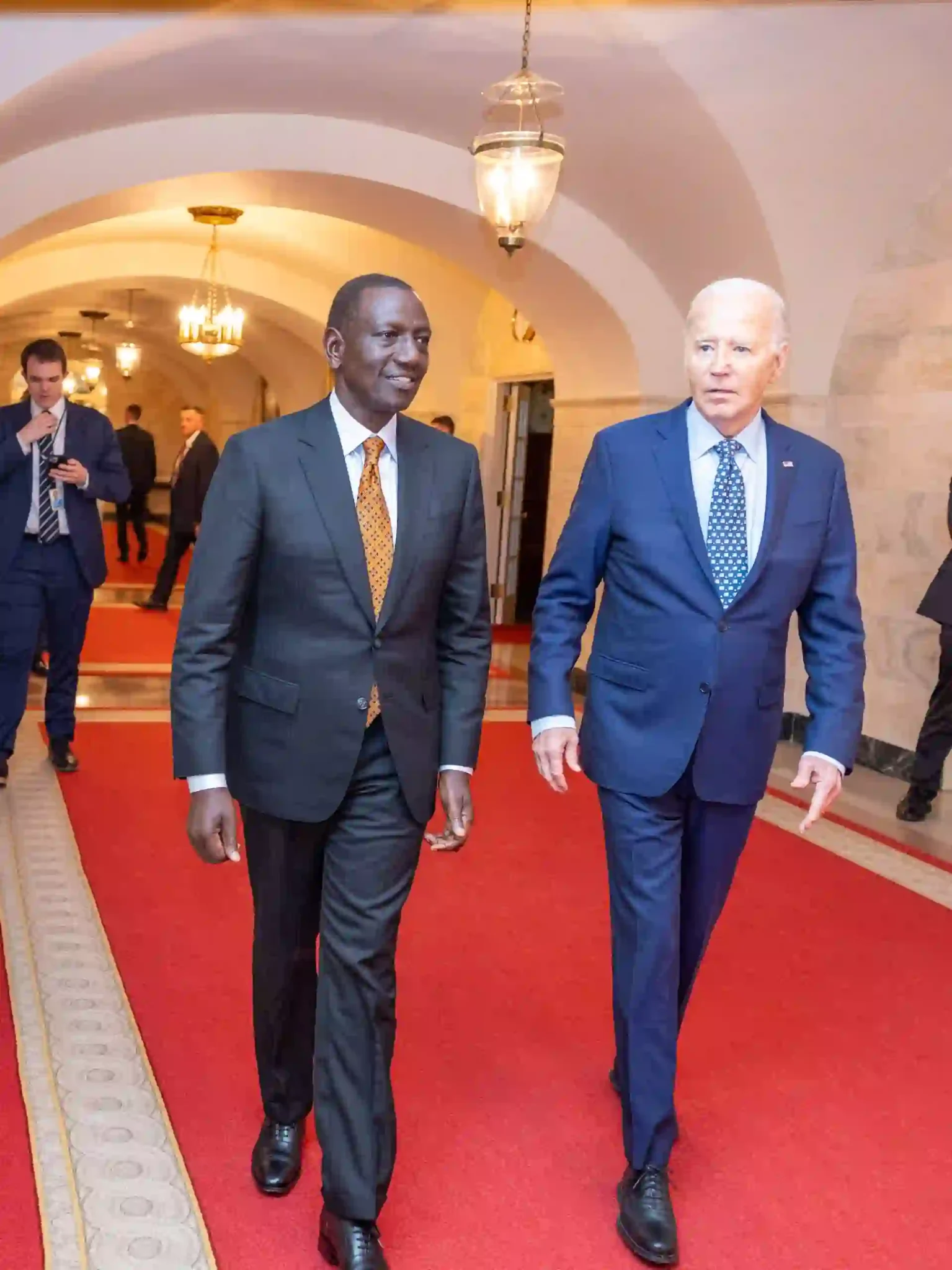 President William Ruto with President Joe Biden at Washington DC for roundtable