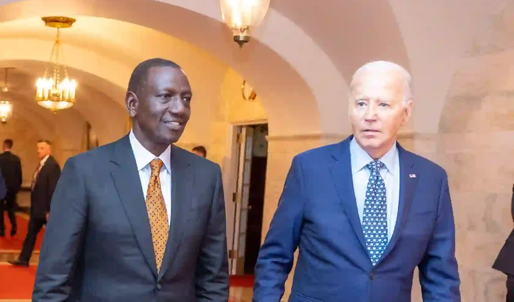 President William Ruto with President Joe Biden at Washington DC for roundtable