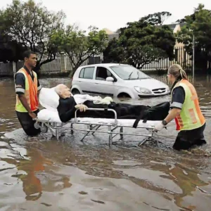 Photograph representing flood in Cape Town 