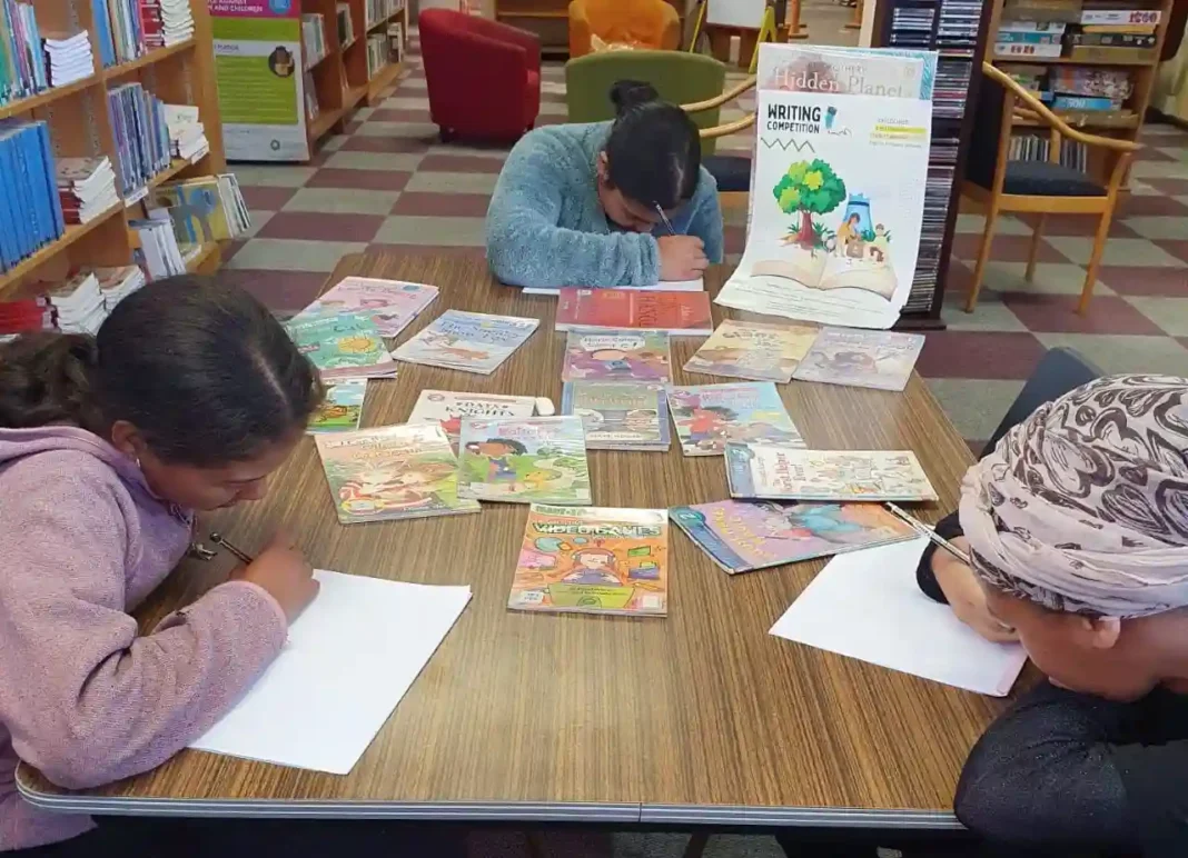 Photograph from the creative writing competition conducted at Libraries