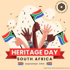 Poster by City of Cape Town, on Heritage Day, celebrated in South Africa 