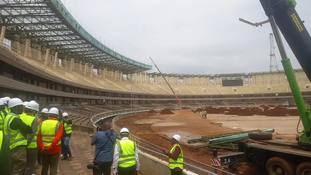 Photograph of the Construction Site of New Sports Stadium