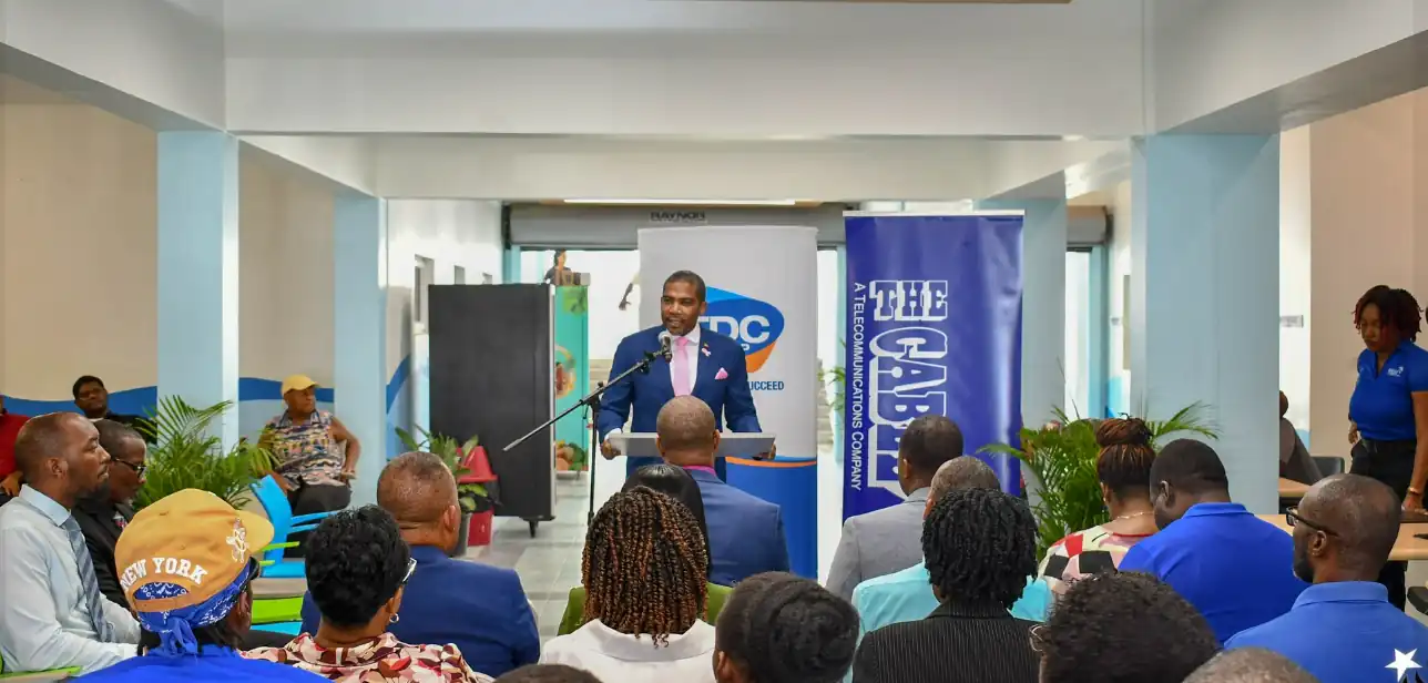 The lobby at the JNF General Hospital is renovated as part of the Cable Ltd public outreach programme and handed over to Ministry of health, Image: facebook