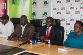 The administration of the Baringo County organized press conference ahead of the KirDam Half Marathon at Riadha House, Image: faceebook