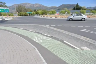 Walking and Cycling pedestrian in Cape Town