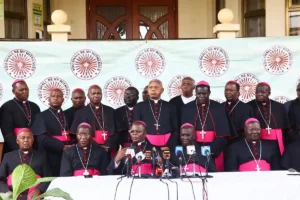 Photograph from the conference where Bishops rejected the donation