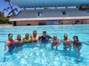 Recreation and Parks Department from City of Cape Town at the re-opened community pools for this summer season