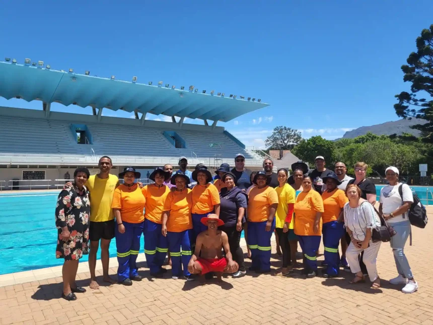 Recreation and Parks Department from City of Cape Town at the re-opened community pools for this summer season