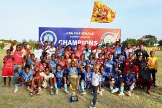 Winning team Amsterdam FC of KPA-FKF Kwale Football League, Kenya