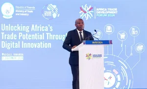 Prime Minister Dr. Edouard Ngirente during opening of Africa Trade Development Forum 2024 in Kigali, Rwanda