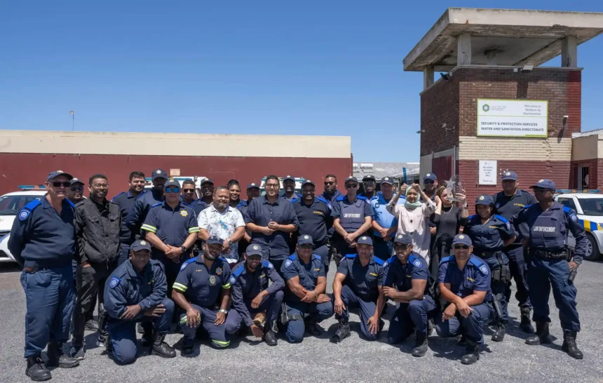 Councillor Zahid Badroodien with Security and Protection Unit