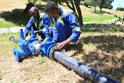 Water and Sanitation team of City of Cape Town while replacing water pipes