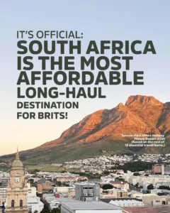 Cape Town recognised as the Best Long-Haul City Break in the World by Brits 