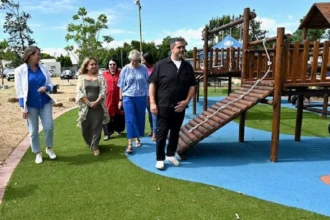 Councillor Francine Higham at newly transformed Sunnyside Park