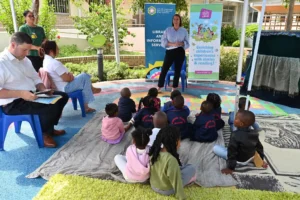 Councillor Francine Higham at hospital halls while celebrating WRAD in Cape Town 