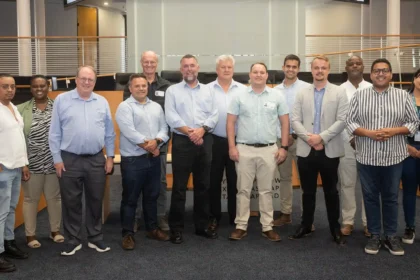 Councillor Zahid Badroodien with team members during Desalination Plant meeting