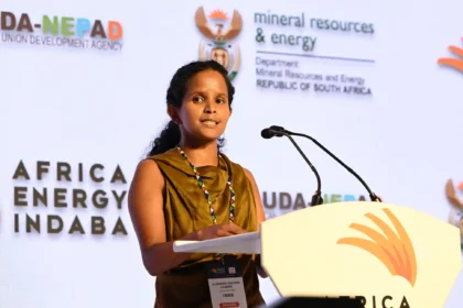 Alderman Xanthea Limberg at Africa Energy Indaba in Cape Town