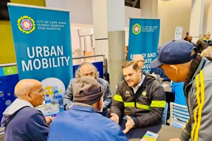 Representative image of Councillor Rob Quintas with Urban Mobility team of the City of Cape Town