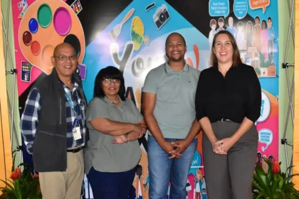 Councillor Francine Higham (extreme right) with others at career expo in Cape Town