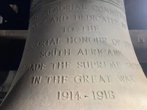 City Hall Carillon in Cape Town carved with history note