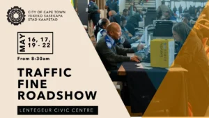 Poster for Traffic Fine Roadshow in Cape Town