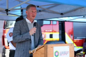 Alderman JP Smith at International Firefighters' Day celebrated in Cape Town