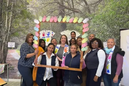 Councillor Francine Higham with city nurses on International Nurses Day in Cape Town