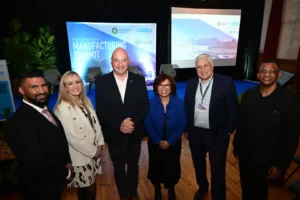 Alderman James Vos with the team at Cape Town Manufacturing Summit at City Hall