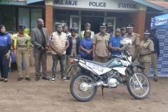 Plan Malawi Donates motorcycle to Mulanje Police Station, Image: facebook