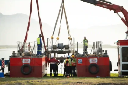 Zeekoevlei Dredger being assembled in False Bay Nature Reserve in Cape Town