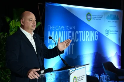 Alderman James Vos at Cape Town Manufacturing Summit at City Hall