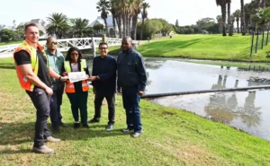 Councillor Zahid Badroodien and team near Soet River