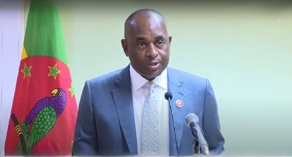 PM Roosevelt Skerrit of Dominica at Press Conference