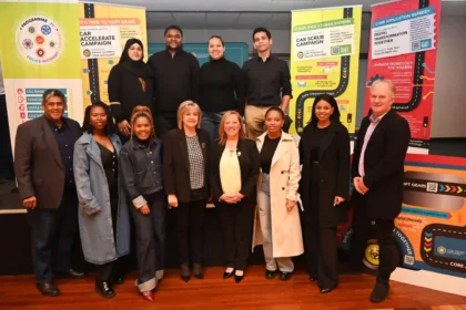 Alderman Theresa Uys with Digital Transformation Summit team at Cape Town Civic Centre
