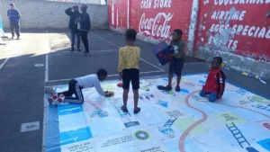 Photograph from exhibition in Parow Market, Cape Town