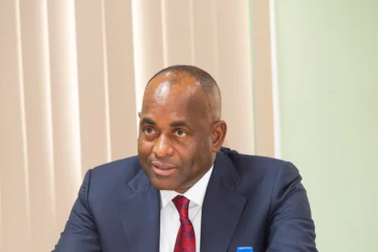 PM Roosevelt Skerrit during hurricane preparedness meeting in Dominica