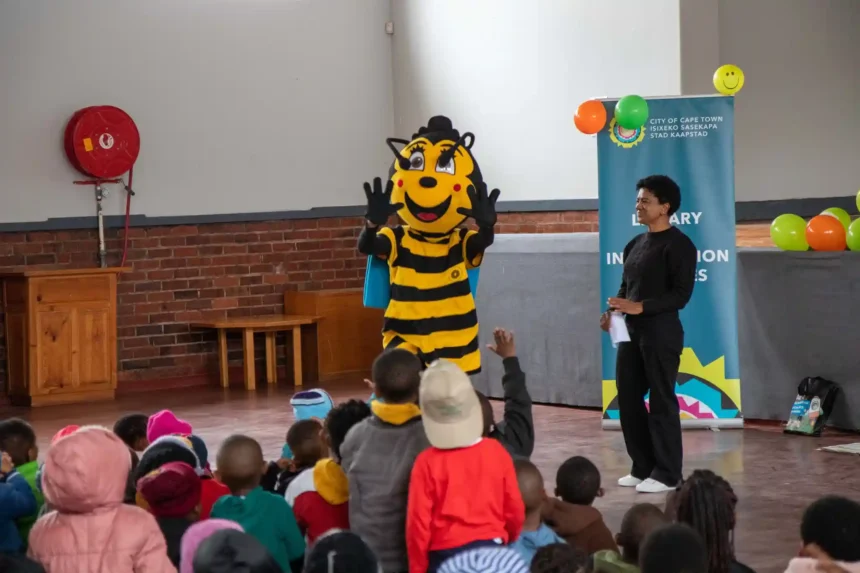 City library entertaining young learners in Cape Town