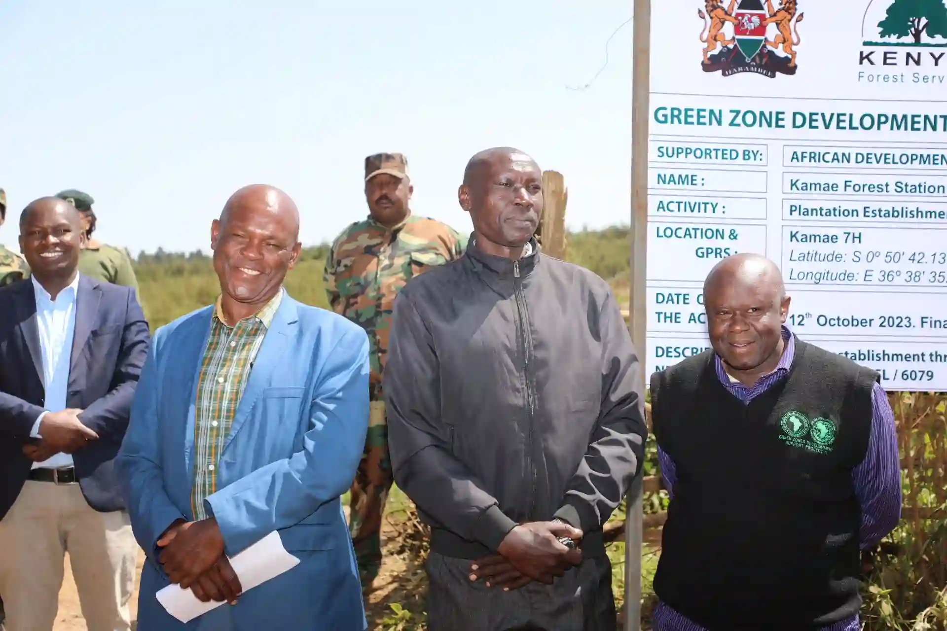 Kenya officials during Green Zones Project Visit