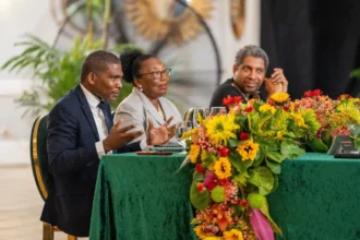 Prime Minister of St. Kitts and Nevis - Dr. Terrance Drew during Special Joint Parliament Sitting in Saint Lucia
