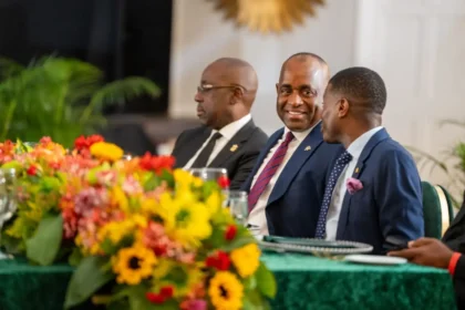 Prime Minister of Dominica Roosevelt Skerrit during Special Joint Parliament Sitting in Saint Lucia