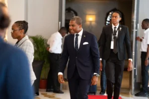 Prime Minister of St. Kitts and Nevis - Dr. Terrance Drew during State Visit of Nigeria President in Saint Lucia