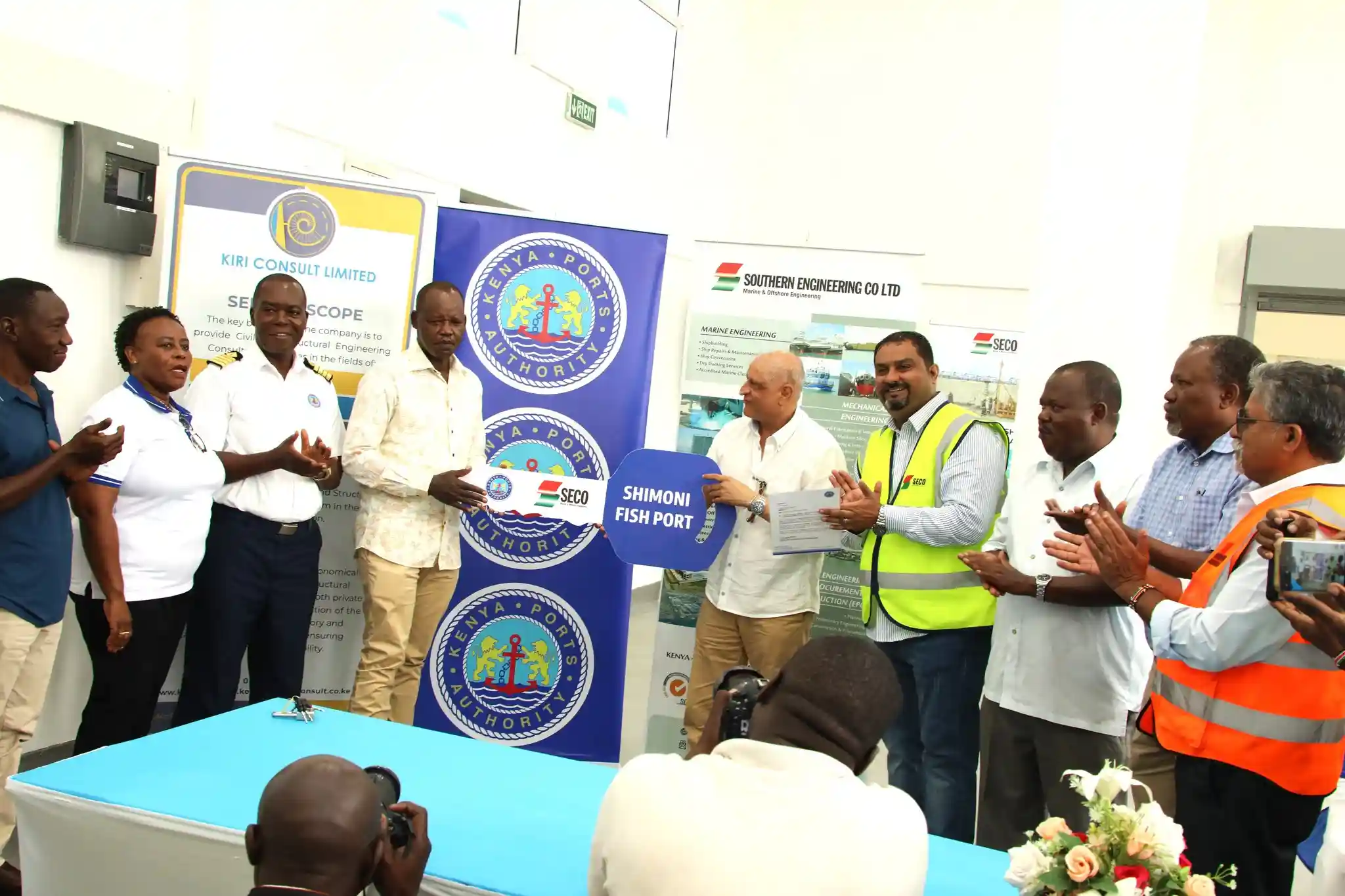 KPA MD - Capt. William Ruto while receiving the authority of Shimoni Fish Port in Kenya