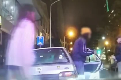 Metro Police Officer during the crime scene in Cape Town