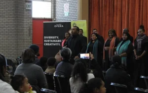 Cape Town Opera Chorus team while performing 