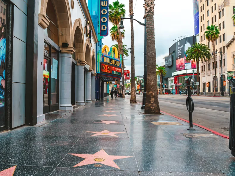 The Hollywood Walk of Fame Stars in Los Angeles