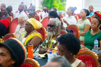 People who gathered at National Cannabis Symposium in Dominica