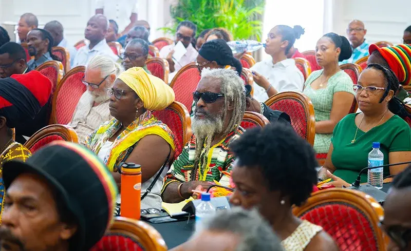 People who gathered at National Cannabis Symposium in Dominica