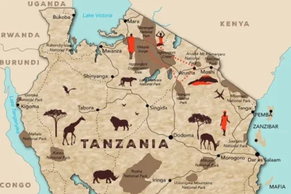 Tanzania on Africa Map