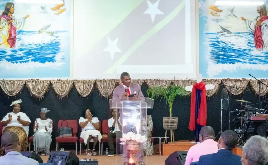Prime Minister Dr. Terrance Drew at 3rd Anniversary Church Service in St. Kitts and Nevis